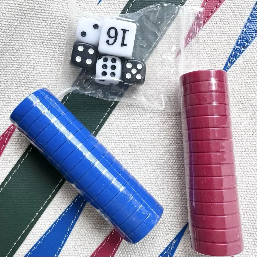 Le Méridien x Not Another Bill Travel Backgammon Set Roll Up Canvas Complete